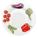 Vegetables 30cm Flat Rimmed Plate