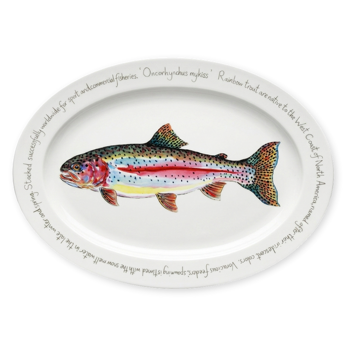 rainbow trout oval plate