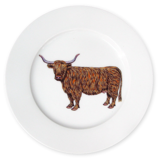 Richard Bramble Highland Cow 19cm Plate