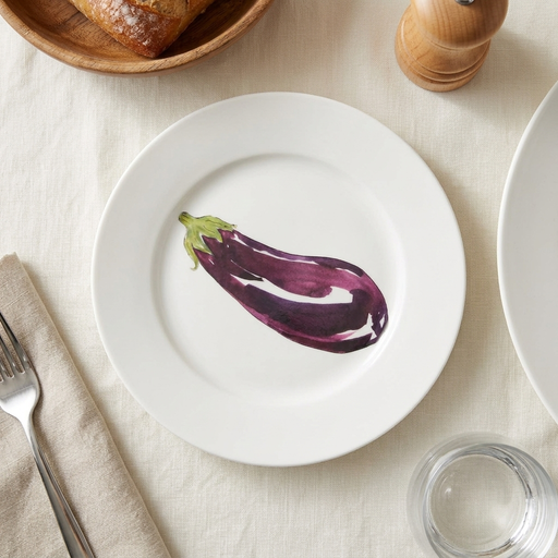 Richard Bramble Aubergine 19cm Plate lifestyle