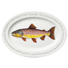 brown trout oval plate