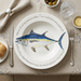 Bluefin tuna 30cm deep rimmed plate lifestyle
