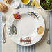 Fish and shellfish US South Coast 30cm deep rimmed plate lifestyle