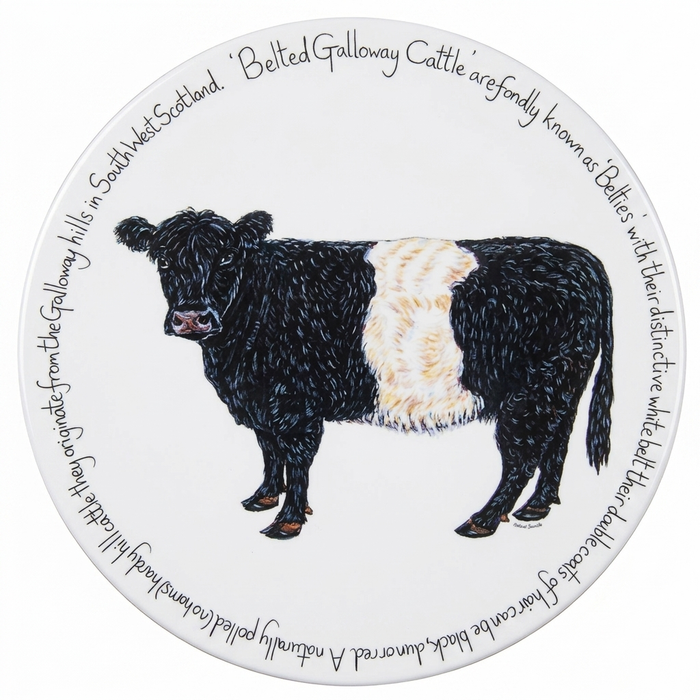 Cattle Breeds Tablemat Set of 6 size & rim guide