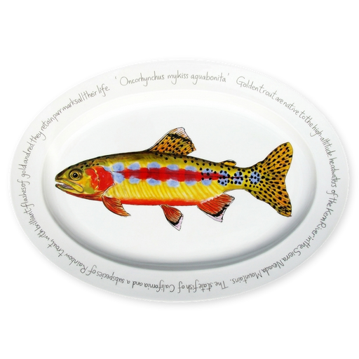 golden trout oval plate