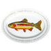 golden trout oval plate