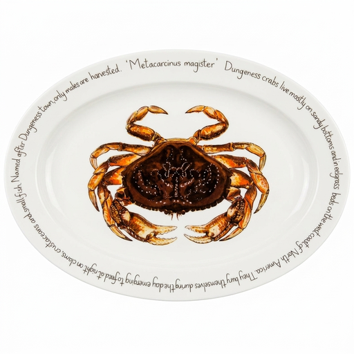 Dungeness Crab 39cm oval plate