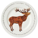 Stag Roaring 30cm Flat Rimmed Plate