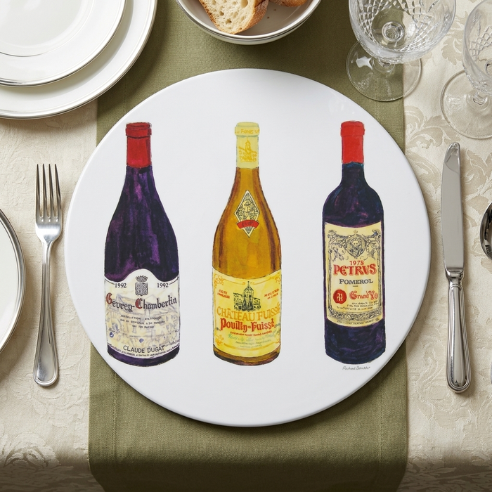 Wines 2 Tablemat styled on the table