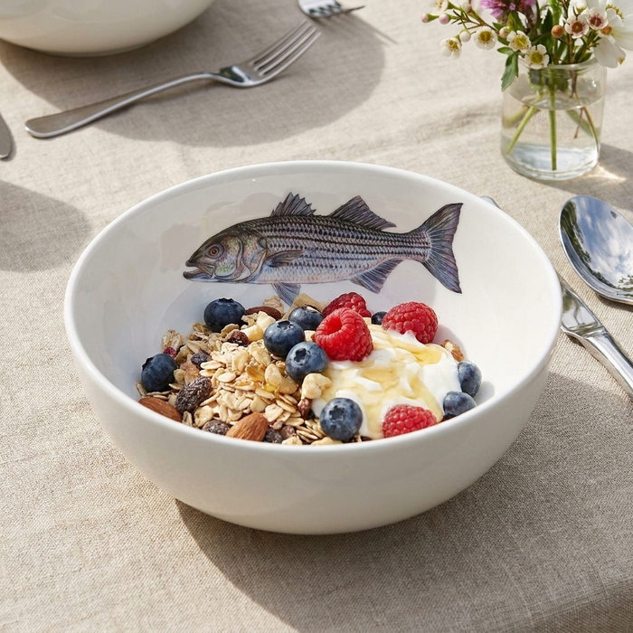 Striped Bass 16cm Bowl in use