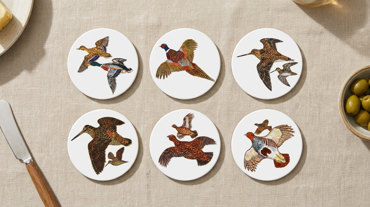 British Gamebirds Coaster Set lifestyle