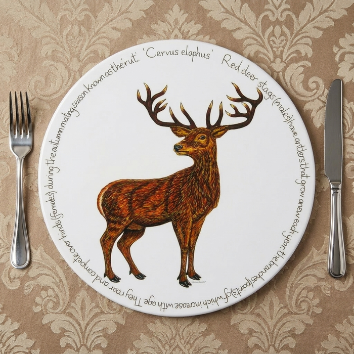 Stag Standing Tablemat styled on the table