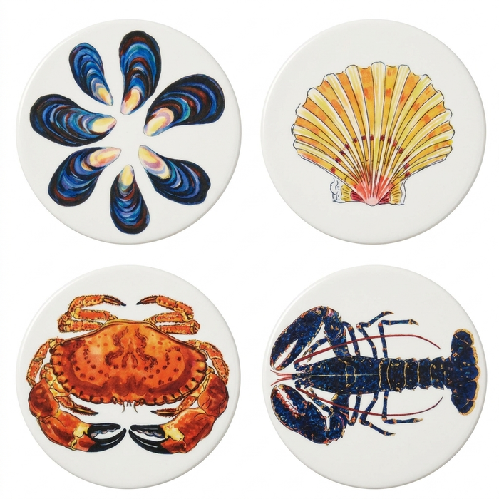 Shellfish 4 Coaster Gift Selection