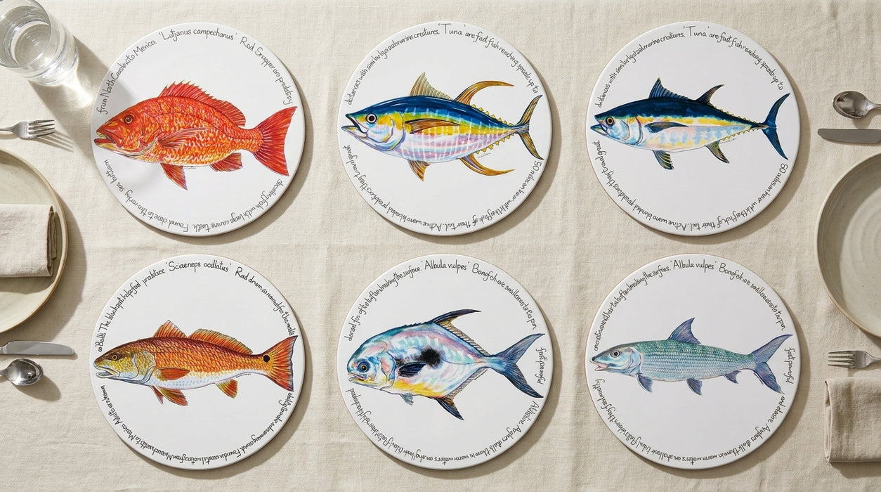 Saltwater Gamefish Tablemat Set new