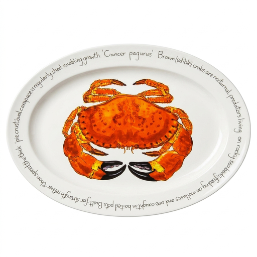 Crab 39cm oval plate