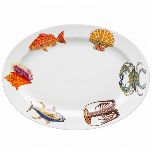 Fish & Shellfish US South Coast 39cm oval plate