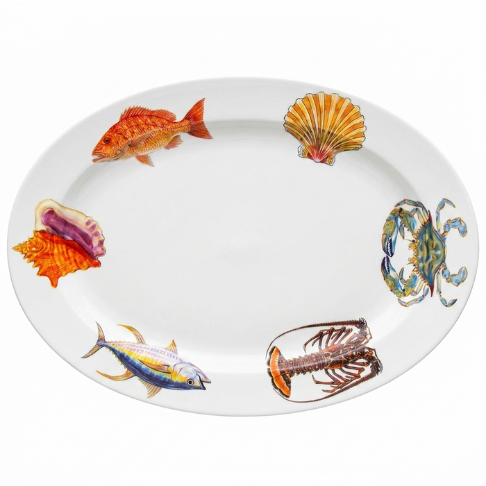 Fish & Shellfish US South Coast 39cm oval plate