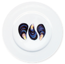 Mussels 19cm Flat Rimmed Plate | Richard Bramble