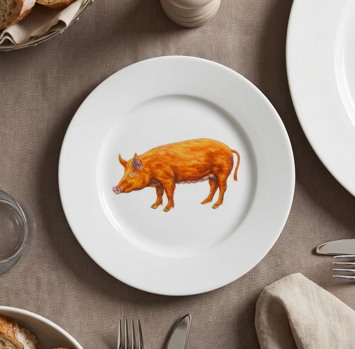 Richard Bramble Tamworth Pig 19cm Plate lifestyle