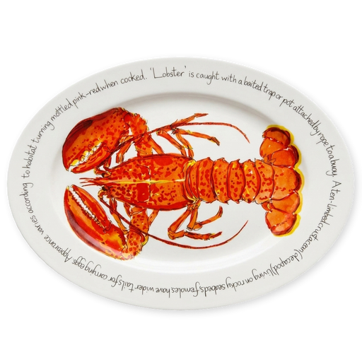 red lobster oval plate