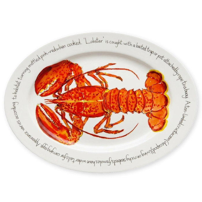 red lobster oval plate