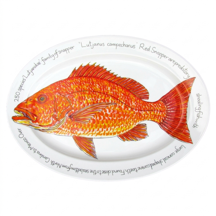 Red Snapper 39cm oval plate