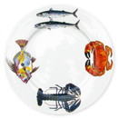 Fish & Shellfish 26cm Flat Rimmed Plate