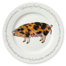 Oxford Sandy Black Pig 30cm Flat Rimmed Plate (limited edition)