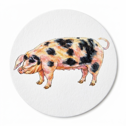 Gloucester Old Spot Pig Coaster