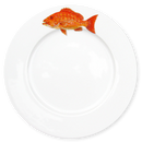 Red Snapper 26cm Flat Rimmed Plate