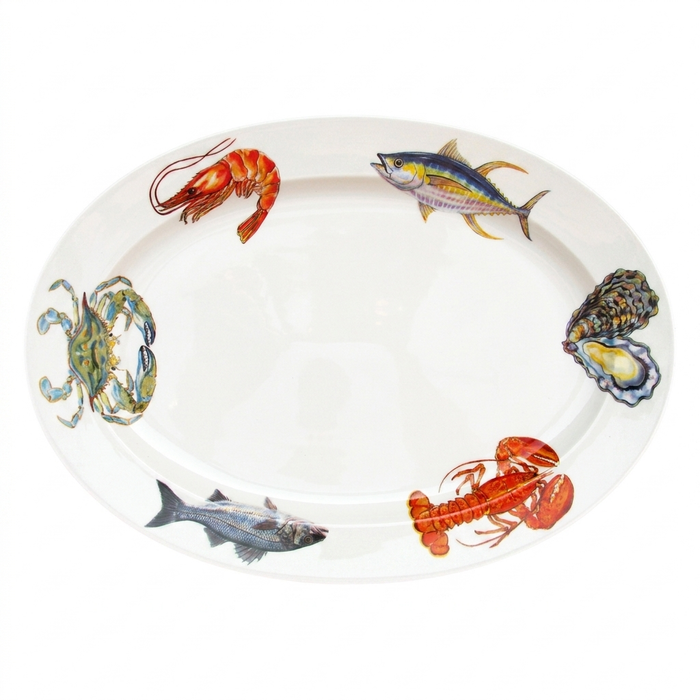 Fish & Shellfish US East Coast 39cm oval plate