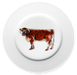 Richard Bramble Longhorn Cow 19cm Plate