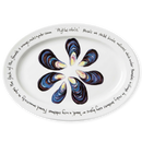 Mussels 39cm (15.4") Oval Plate with TEXT