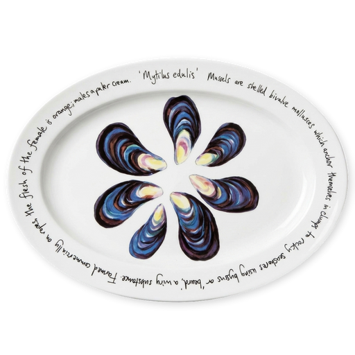 mussels oval plate