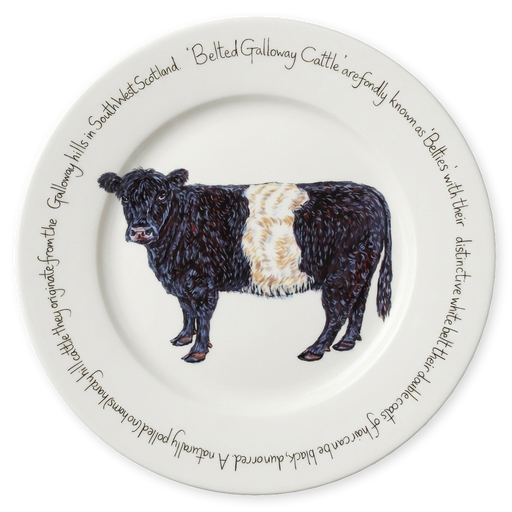 Belted Galloway Cow 30cm Plate