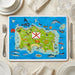 Jersey island map large tablemat