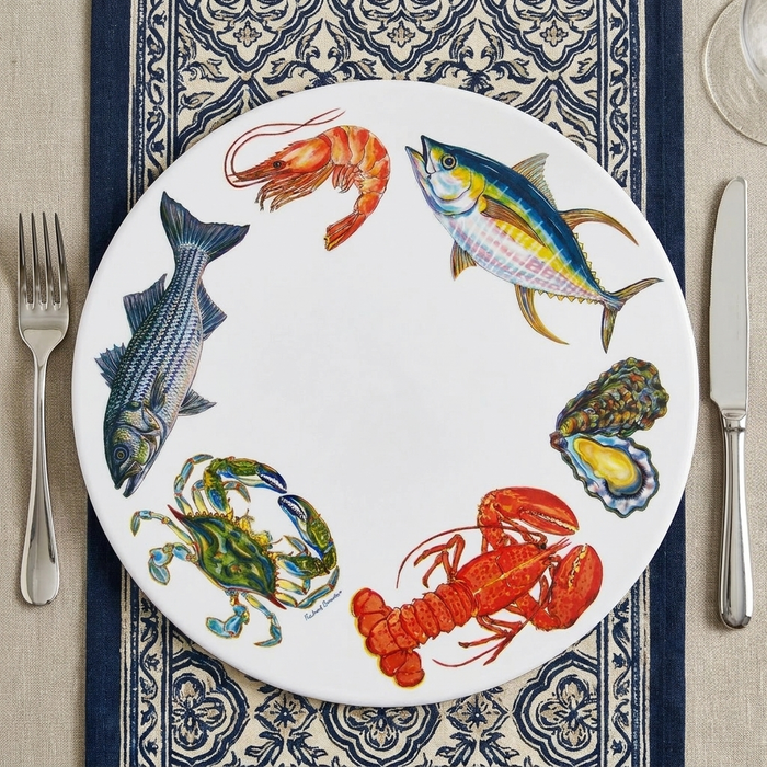 Fish & Shellfish US East Coast Tablemat styled on the table