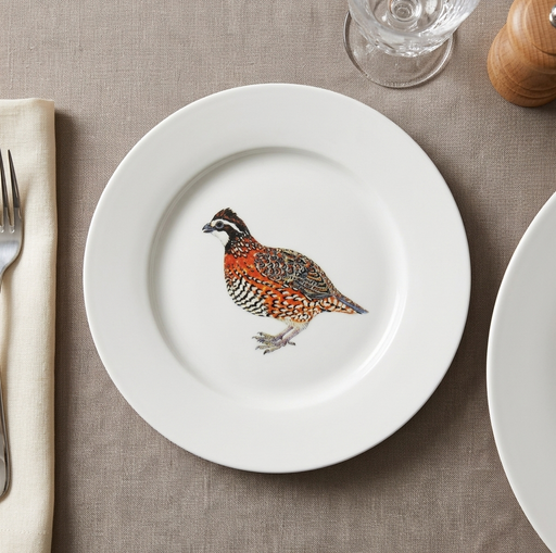 Richard Bramble Bobwhite Quail 19cm Plate lifestyle