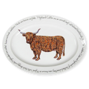 Highland Cow 39cm (15.4") Oval Plate