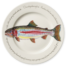Rainbow Trout 30cm Flat Rimmed Plate