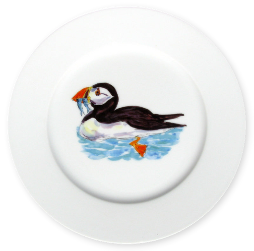 Richard Bramble Puffin Swimming 19cm Plate