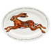 leaping hare oval plate