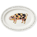 Gloucestershire Old Spot Pig 39cm (15.4") Oval Plate