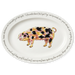 gloucestershire old spot pig oval plate