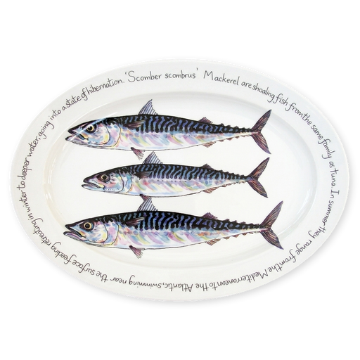 mackerel oval plate