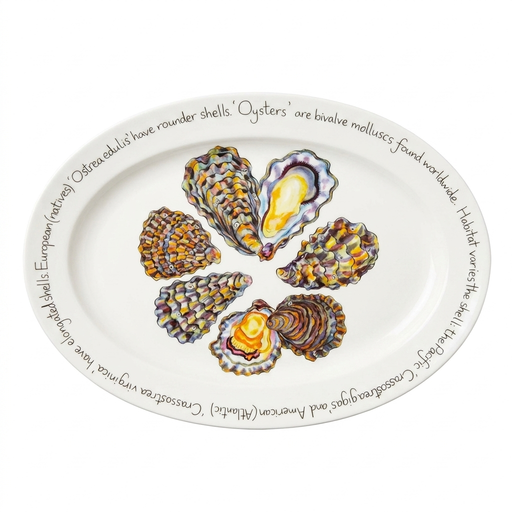 Oysters 39cm oval plate