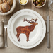 Stag roaring 30cm deep rimmed plate lifestyle