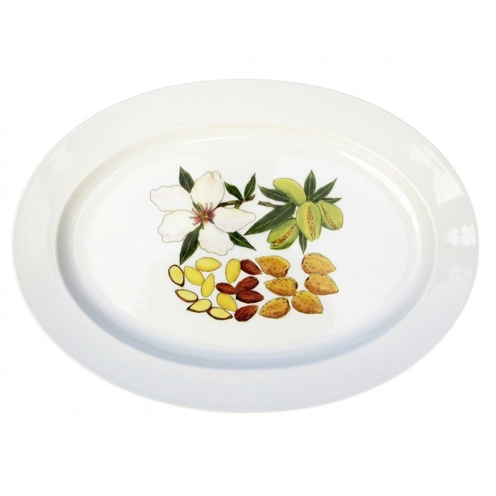 Almonds 39cm oval plate