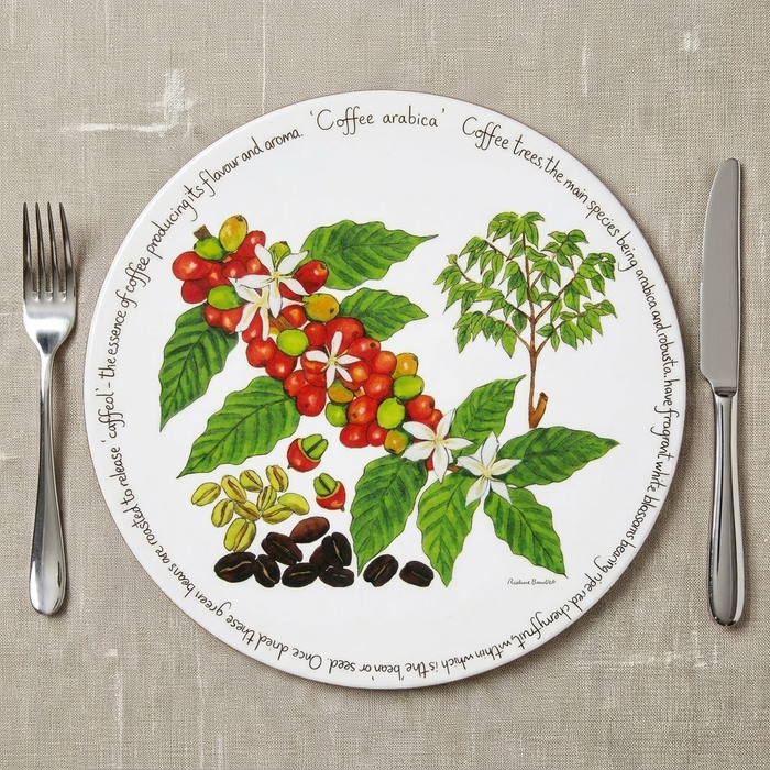 Coffee Tablemat styled on the table