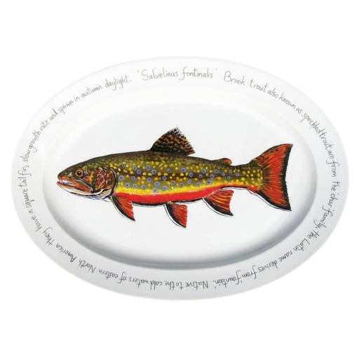Brook Trout 39cm oval plate